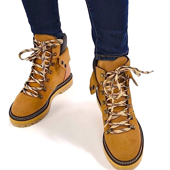 See By Chloé Eileen Flat Hiking Bootie Nabuck/Tortora SB31120B 08234, 6.5/ EU 37 - Picture 4 of 16